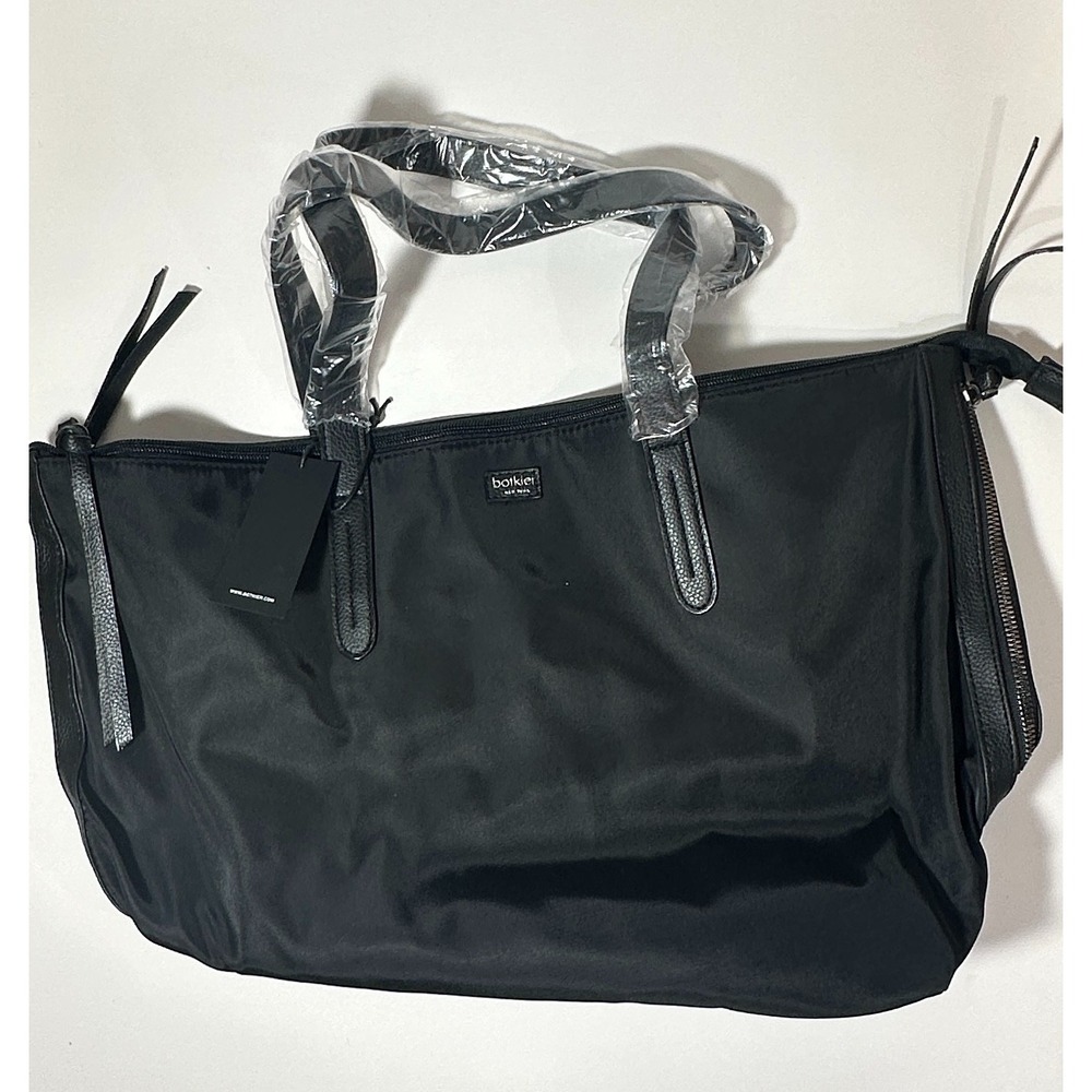 NWT Botkier New York Bond Tote‎ Bag Black Nylon Large Hand Bag Zippers